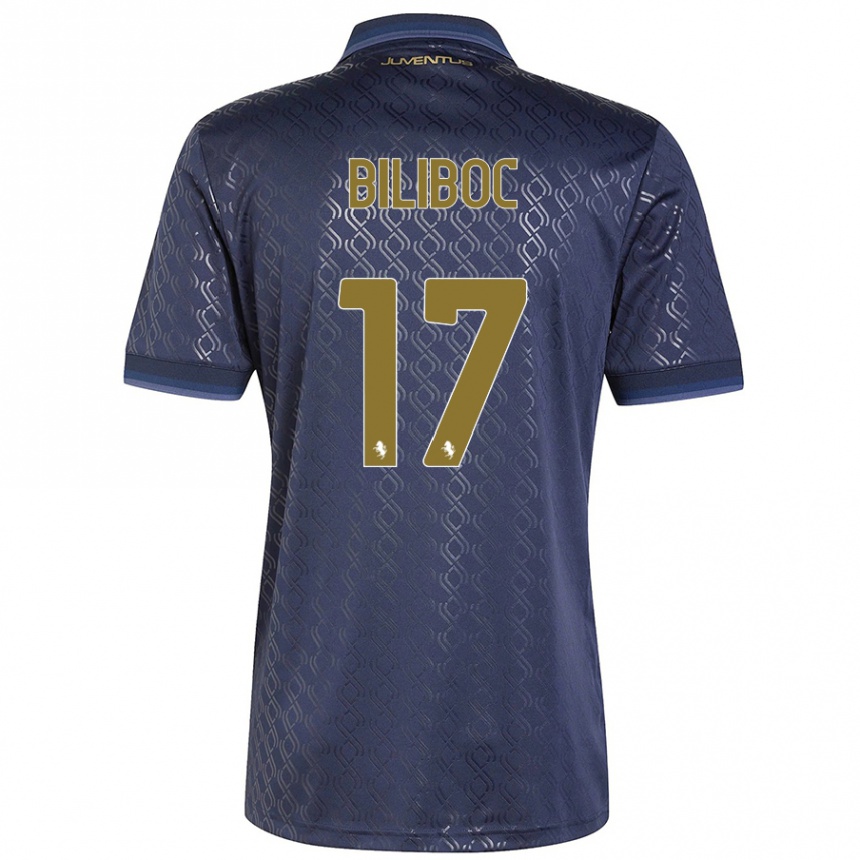 Women Football Lorenzo Biliboc #17 Navy Blue Third Jersey 2024/25 T-Shirt