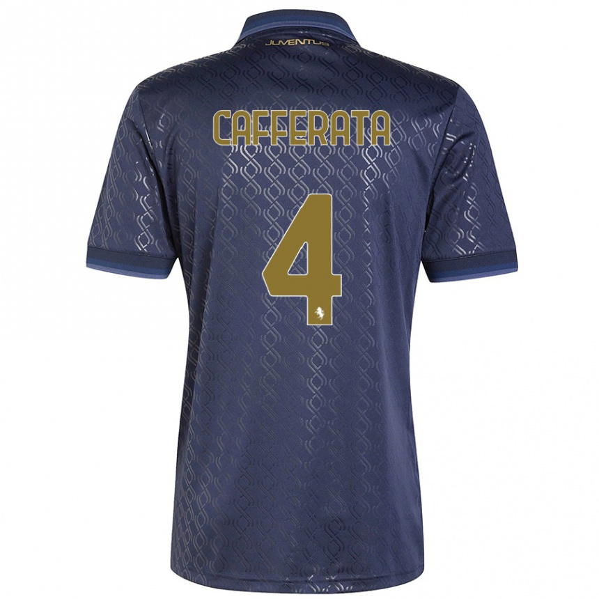 Women Football Federica Cafferata #4 Navy Blue Third Jersey 2024/25 T-Shirt