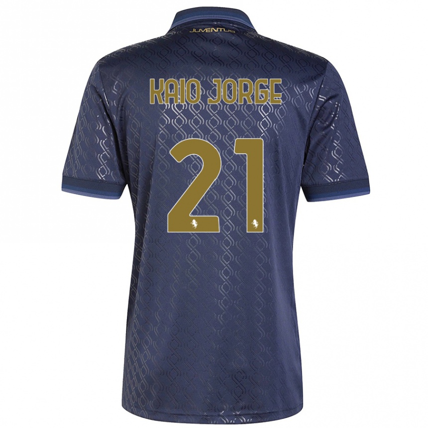 Women Football Kaio Jorge #21 Navy Blue Third Jersey 2024/25 T-Shirt