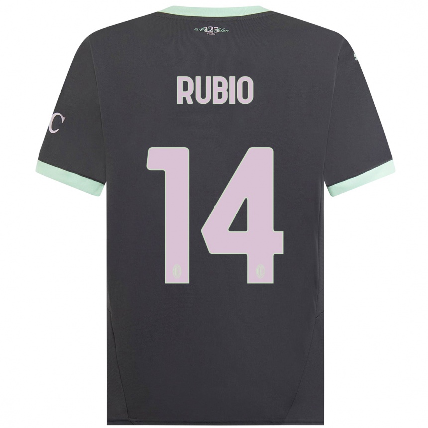 Women Football Silvia Rubio #14 Grey Third Jersey 2024/25 T-Shirt