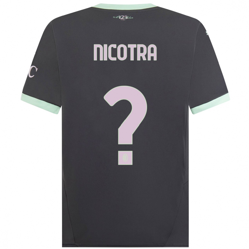 Women Football Riccardo Nicotra #0 Grey Third Jersey 2024/25 T-Shirt