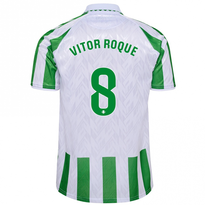 Kids Football Vitor Roque #8 Blue Red Home Jersey 2024/25 T-Shirt