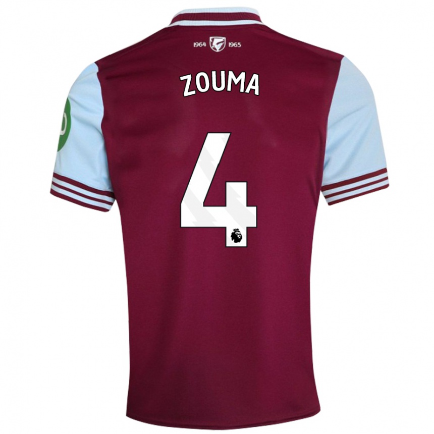 Kids Football Kurt Zouma #4 Dark Red Home Jersey 2024/25 T-Shirt