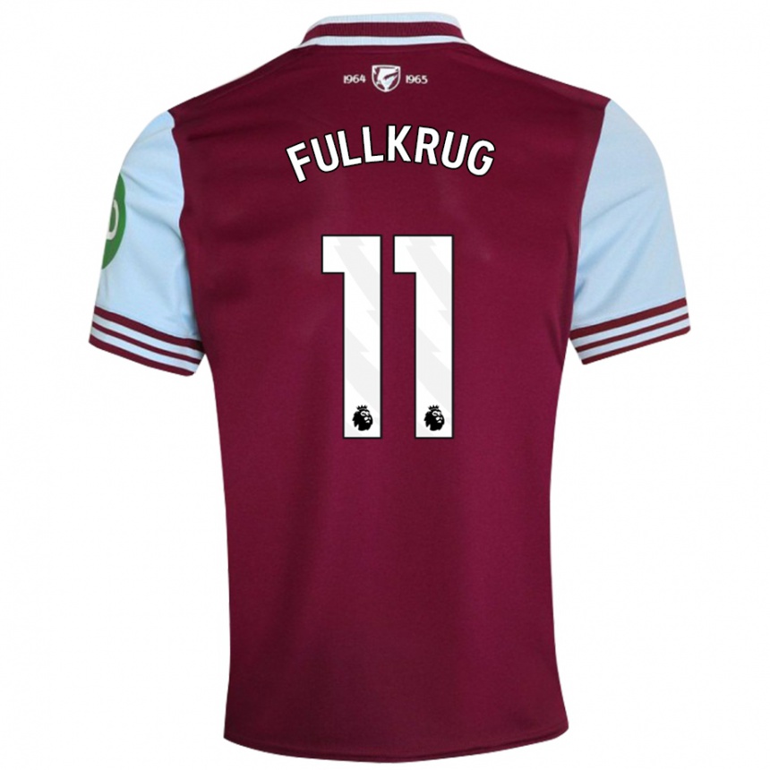 Kids Football Niclas Füllkrug #11 Dark Red Home Jersey 2024/25 T-Shirt