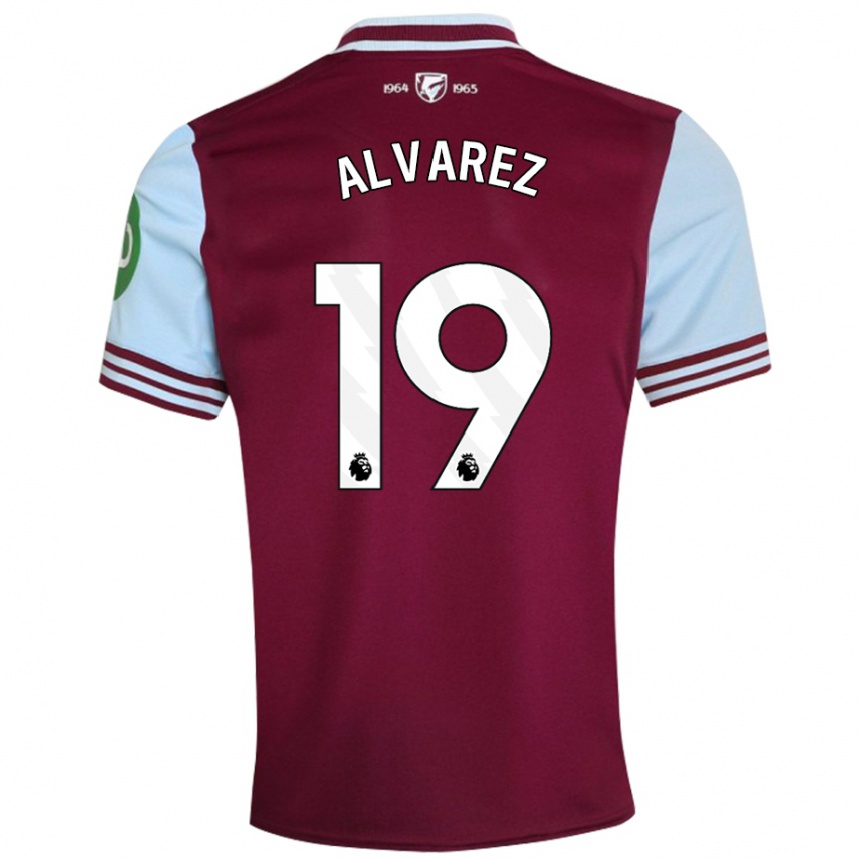 Kids Football Edson Alvarez #19 Dark Red Home Jersey 2024/25 T-Shirt