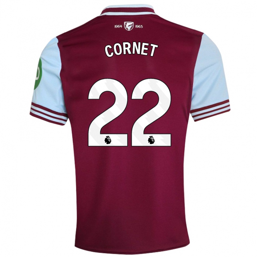 Kids Football Maxwel Cornet #22 Dark Red Home Jersey 2024/25 T-Shirt