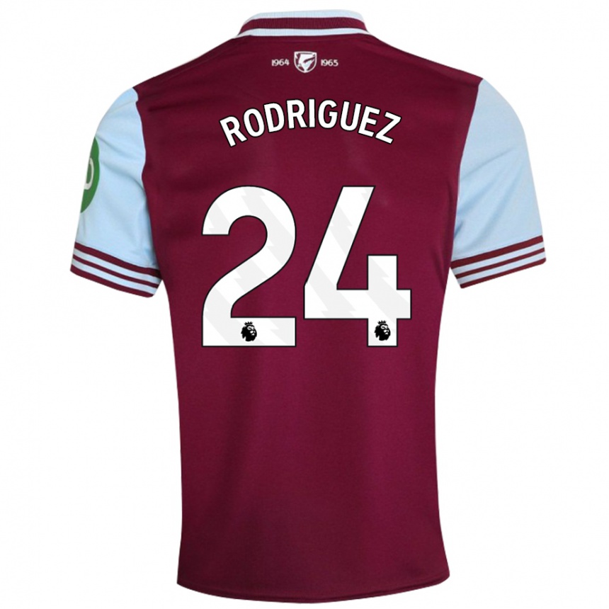 Kids Football Guido Rodríguez #24 Dark Red Home Jersey 2024/25 T-Shirt