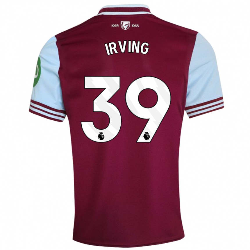 Kids Football Andy Irving #39 Dark Red Home Jersey 2024/25 T-Shirt