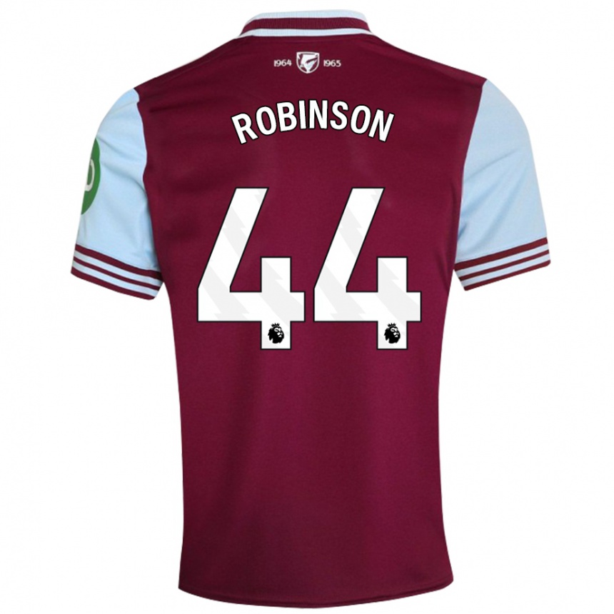 Kids Football Junior Robinson #44 Dark Red Home Jersey 2024/25 T-Shirt