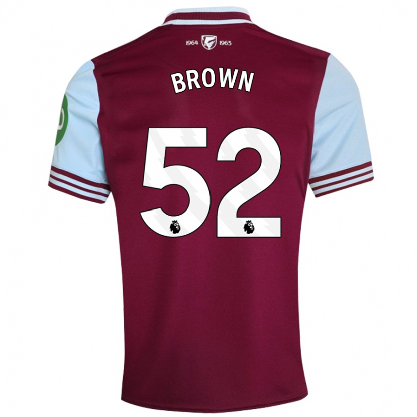 Kids Football Luis Brown #52 Dark Red Home Jersey 2024/25 T-Shirt