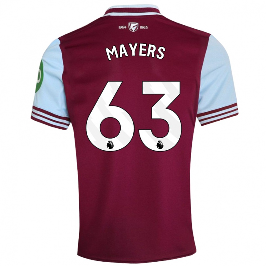 Kids Football Ezra Mayers #63 Dark Red Home Jersey 2024/25 T-Shirt