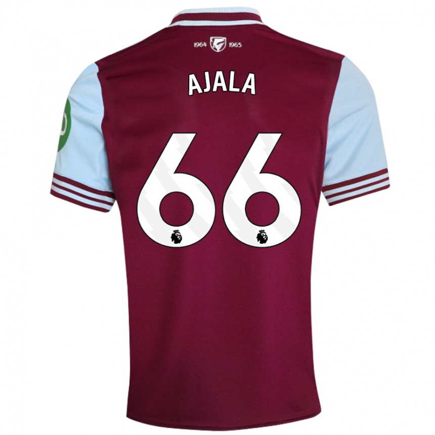 Kids Football Joshua Ajala #66 Dark Red Home Jersey 2024/25 T-Shirt