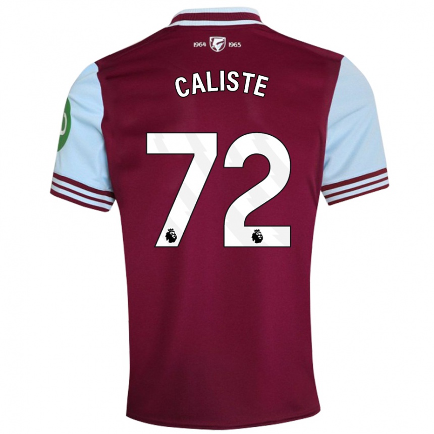 Kids Football Gabriel Caliste #72 Dark Red Home Jersey 2024/25 T-Shirt