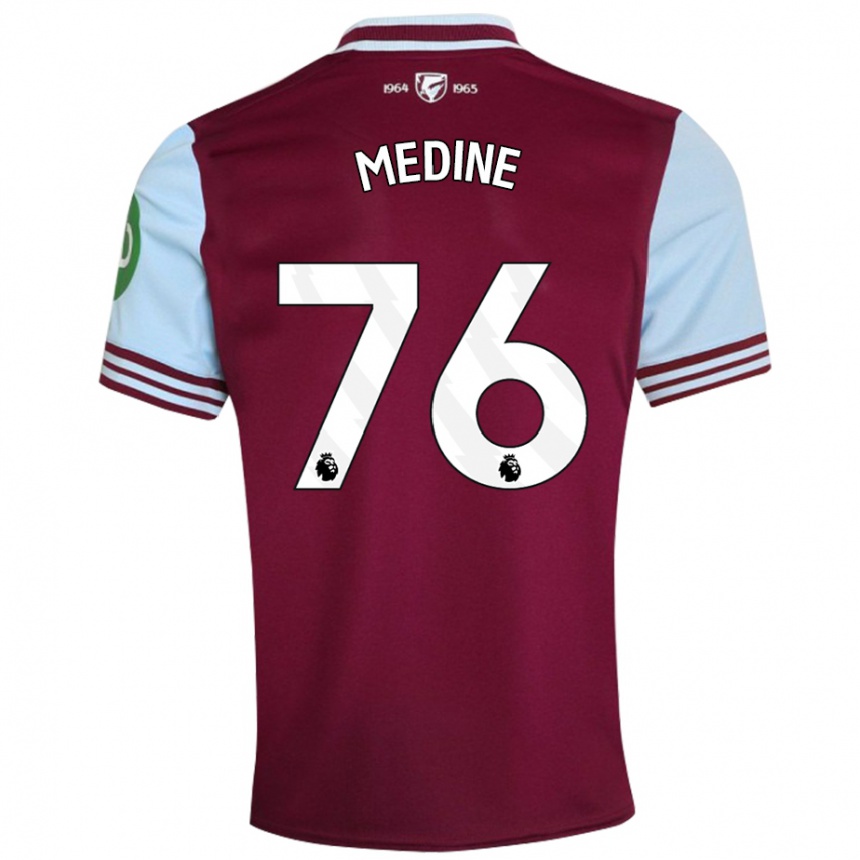 Kids Football Jethro Medine #76 Dark Red Home Jersey 2024/25 T-Shirt