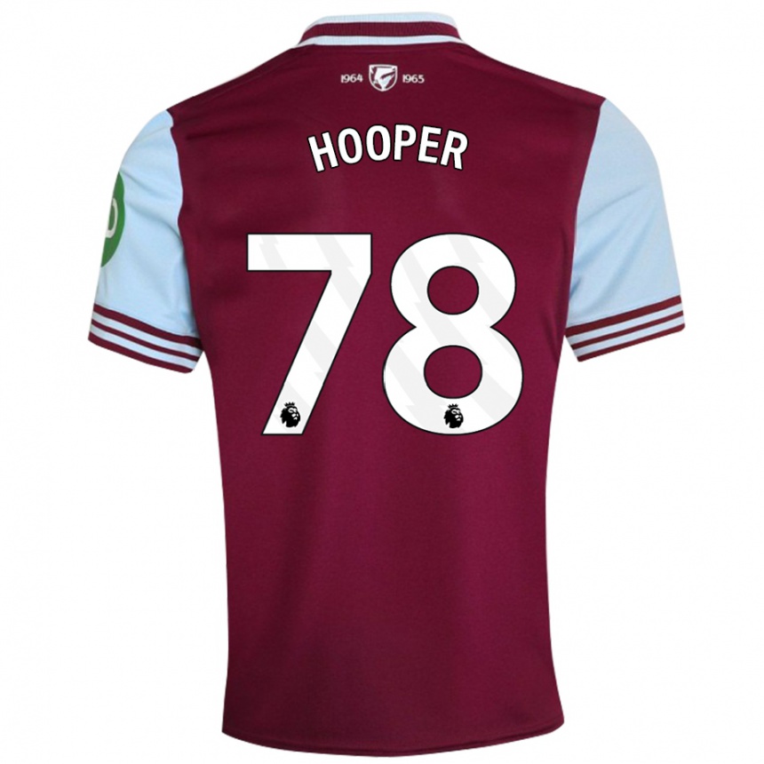 Kids Football Finley Hooper #78 Dark Red Home Jersey 2024/25 T-Shirt