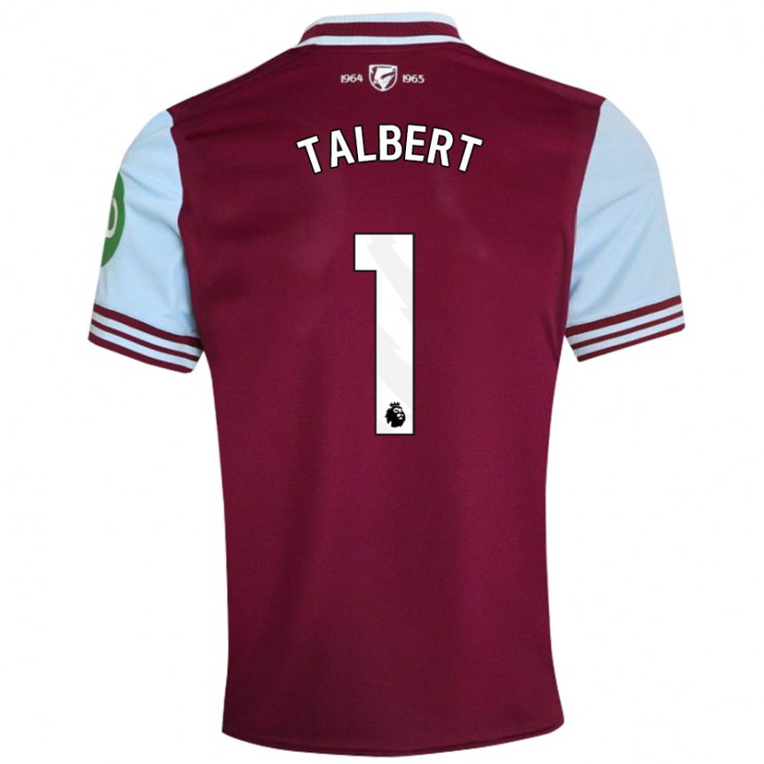 Kids Football Katelin Talbert #1 Dark Red Home Jersey 2024/25 T-Shirt