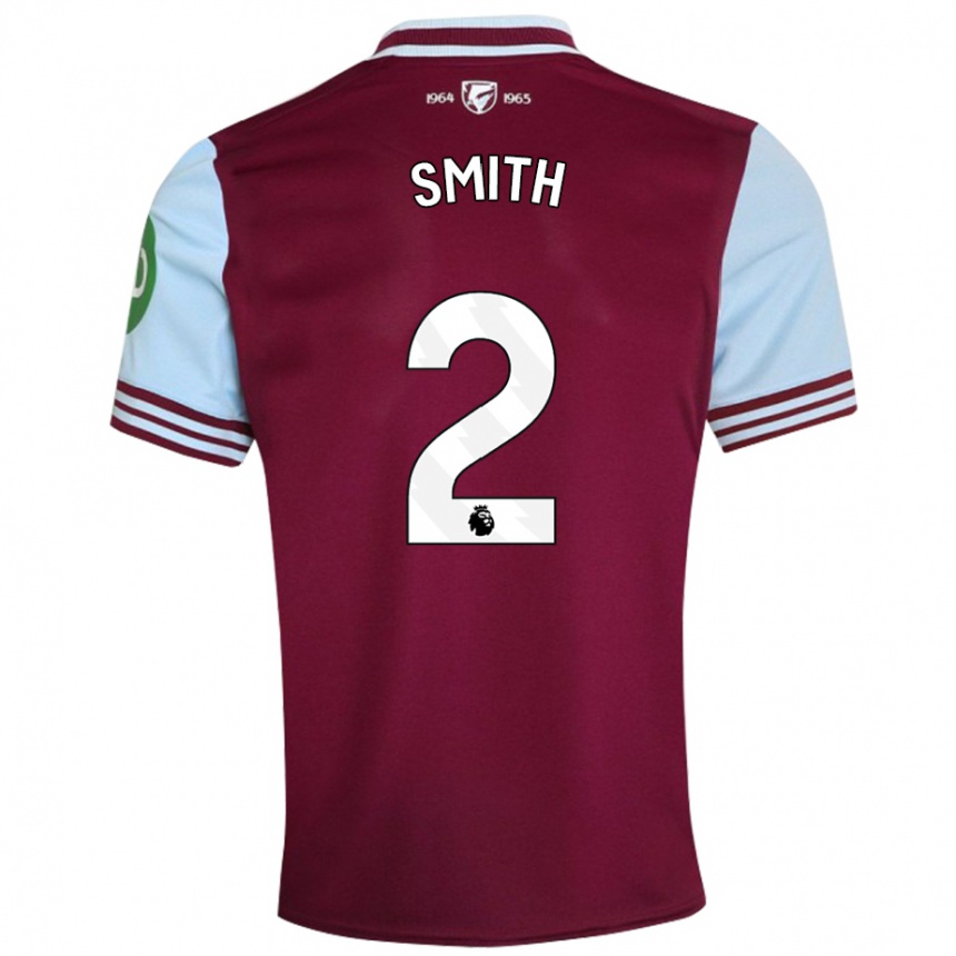 Kids Football Kirsty Smith #2 Dark Red Home Jersey 2024/25 T-Shirt