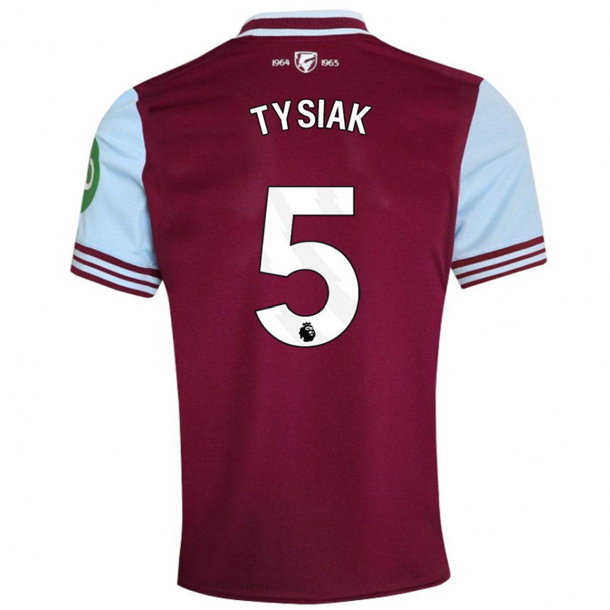 Kids Football Amber Tysiak #5 Dark Red Home Jersey 2024/25 T-Shirt