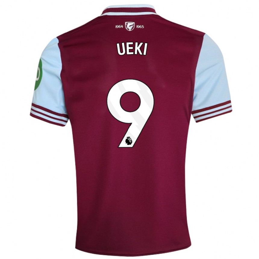 Kids Football Riko Ueki #9 Dark Red Home Jersey 2024/25 T-Shirt