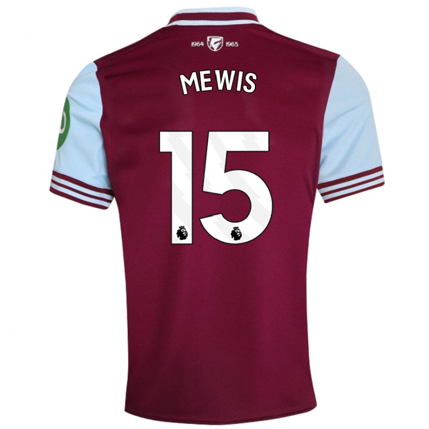 Kids Football Kristie Mewis #15 Dark Red Home Jersey 2024/25 T-Shirt