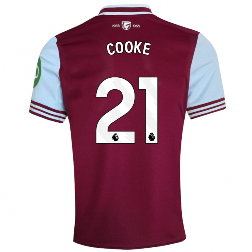 Kids Football Shannon Cooke #21 Dark Red Home Jersey 2024/25 T-Shirt