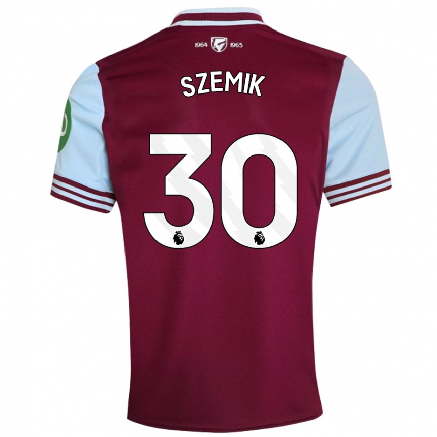 Kids Football Kinga Szemik #30 Dark Red Home Jersey 2024/25 T-Shirt