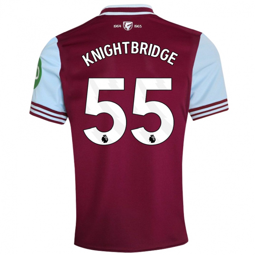 Kids Football Jacob Knightbridge #55 Dark Red Home Jersey 2024/25 T-Shirt