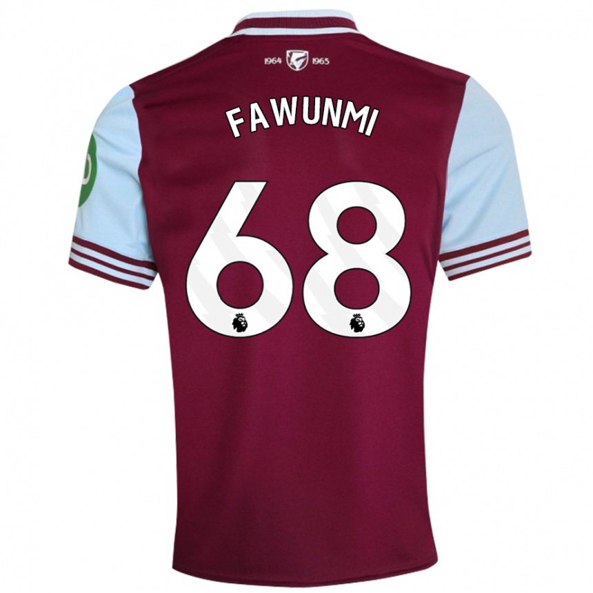 Kids Football Favour Fawunmi #68 Dark Red Home Jersey 2024/25 T-Shirt