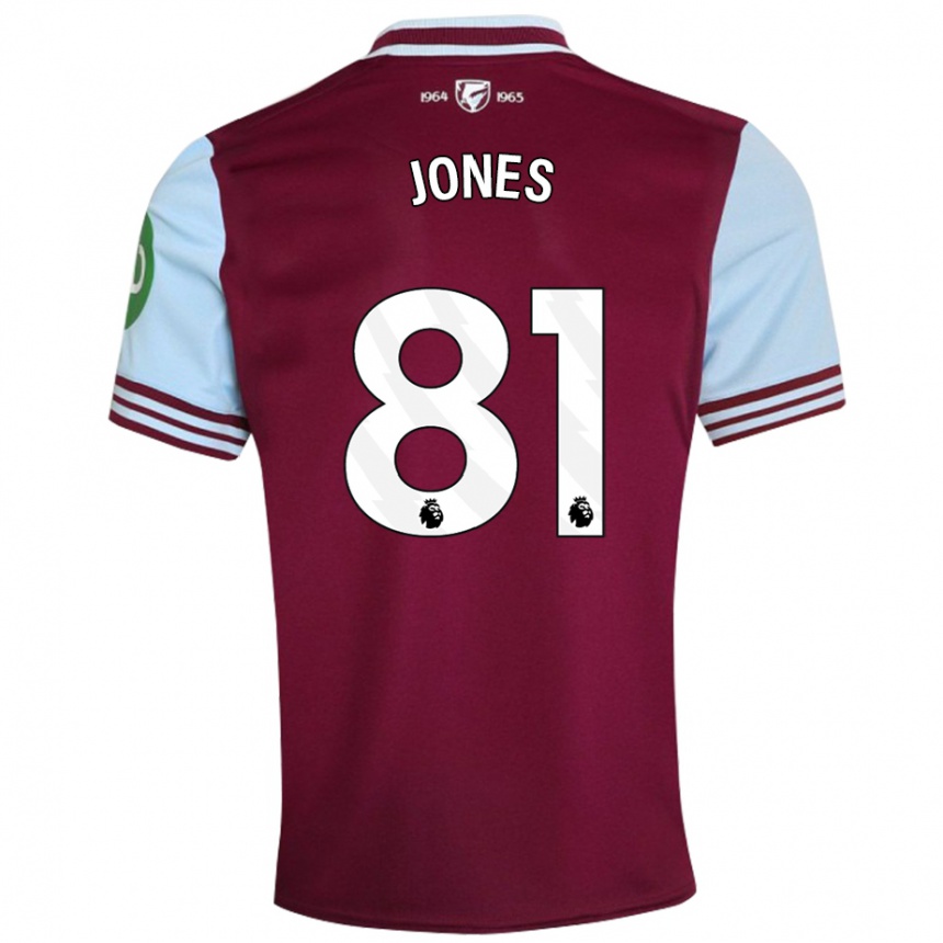 Kids Football Liam Jones #81 Dark Red Home Jersey 2024/25 T-Shirt