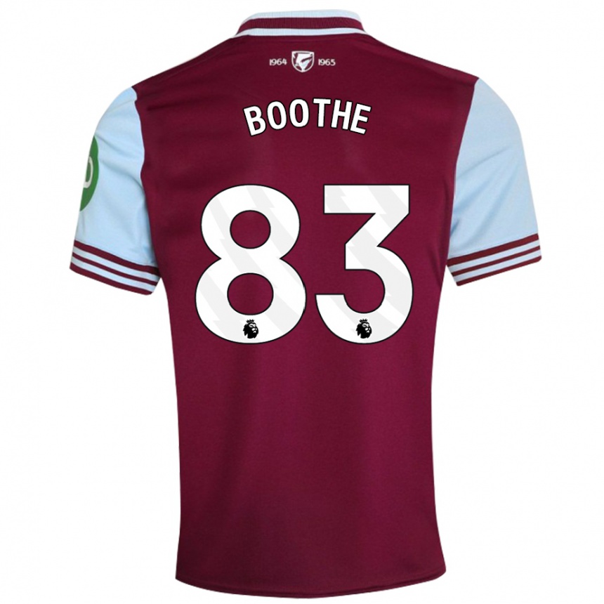 Kids Football Sebastian Boothe #83 Dark Red Home Jersey 2024/25 T-Shirt