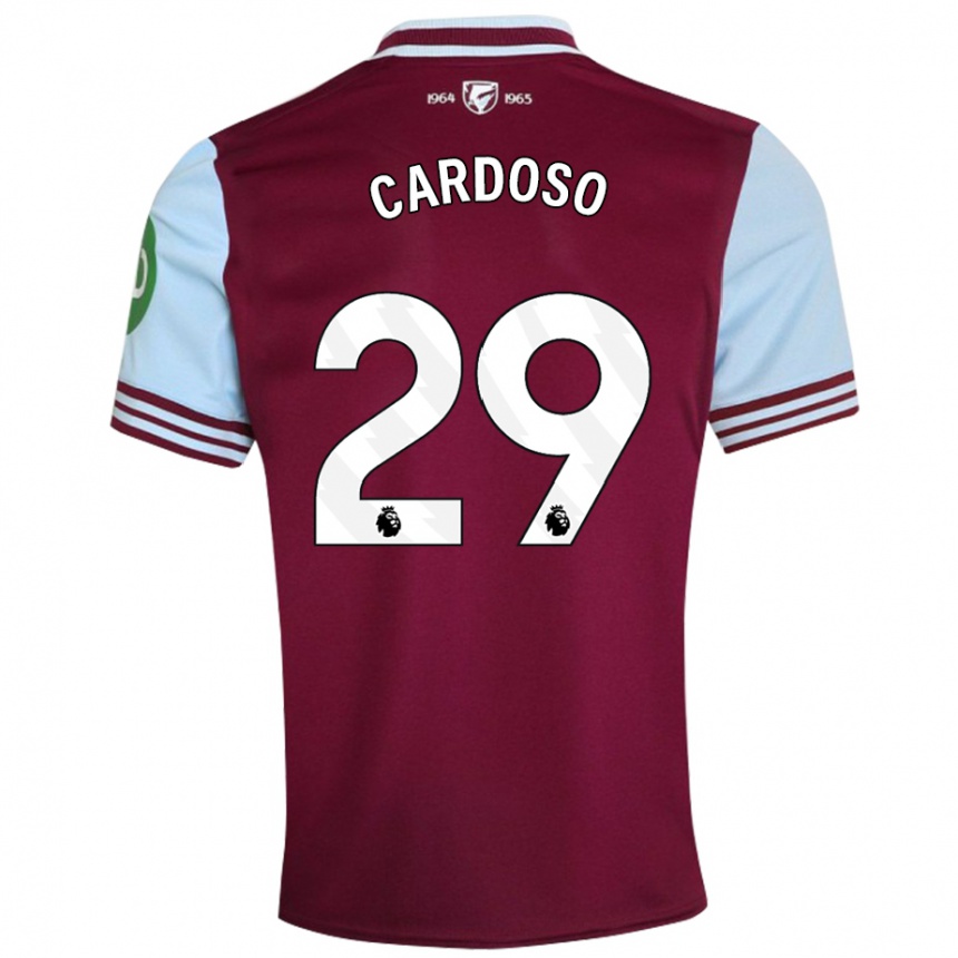 Kids Football Goncalo Cardoso #29 Dark Red Home Jersey 2024/25 T-Shirt