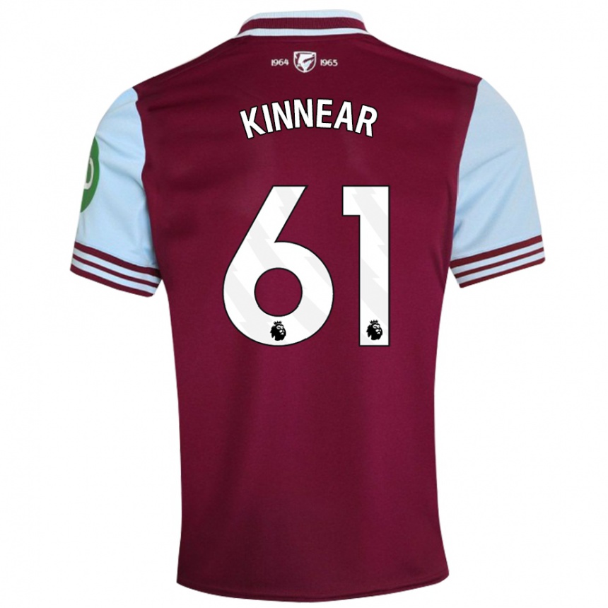 Kids Football Brian Kinnear #61 Dark Red Home Jersey 2024/25 T-Shirt