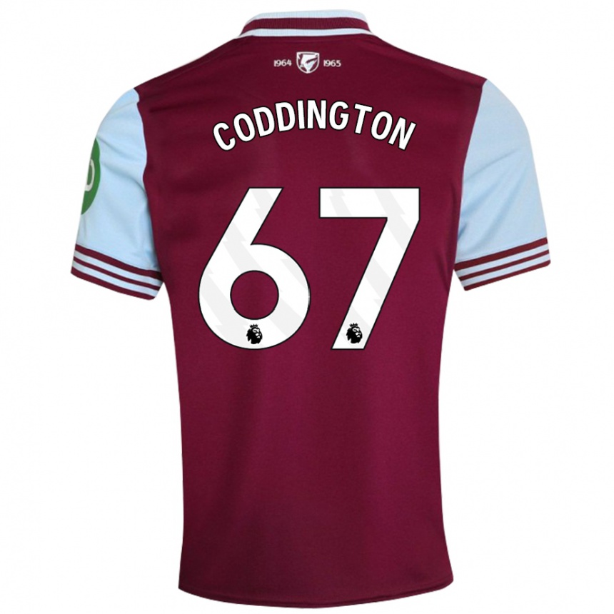 Kids Football Remy Coddington #67 Dark Red Home Jersey 2024/25 T-Shirt