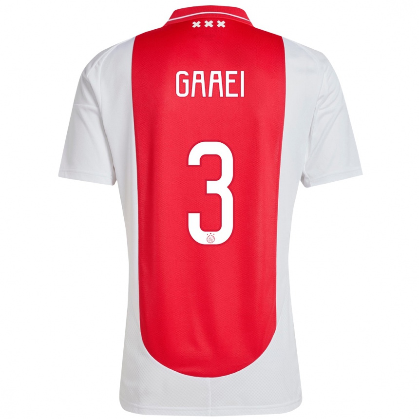 Kids Football Anton Gaaei #3 Red White Home Jersey 2024/25 T-Shirt