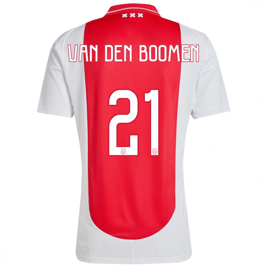 Kids Football Branco Van Den Boomen #21 Red White Home Jersey 2024/25 T-Shirt