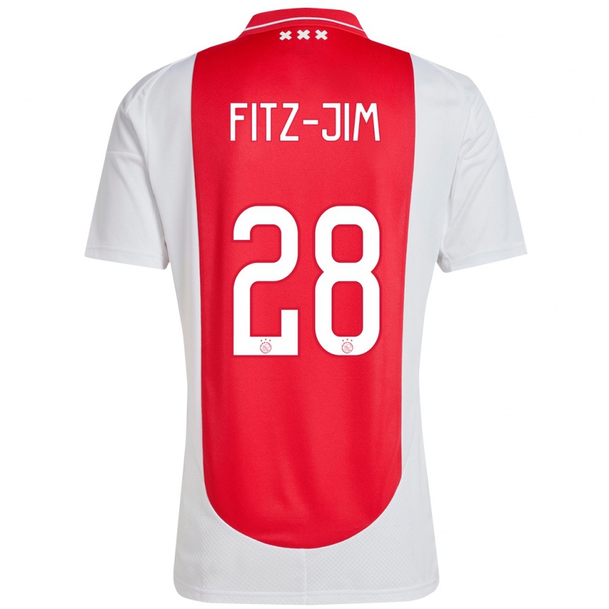 Kids Football Kian Fitz-Jim #28 Red White Home Jersey 2024/25 T-Shirt