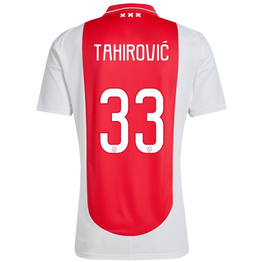 Kids Football Benjamin Tahirovic #33 Red White Home Jersey 2024/25 T-Shirt