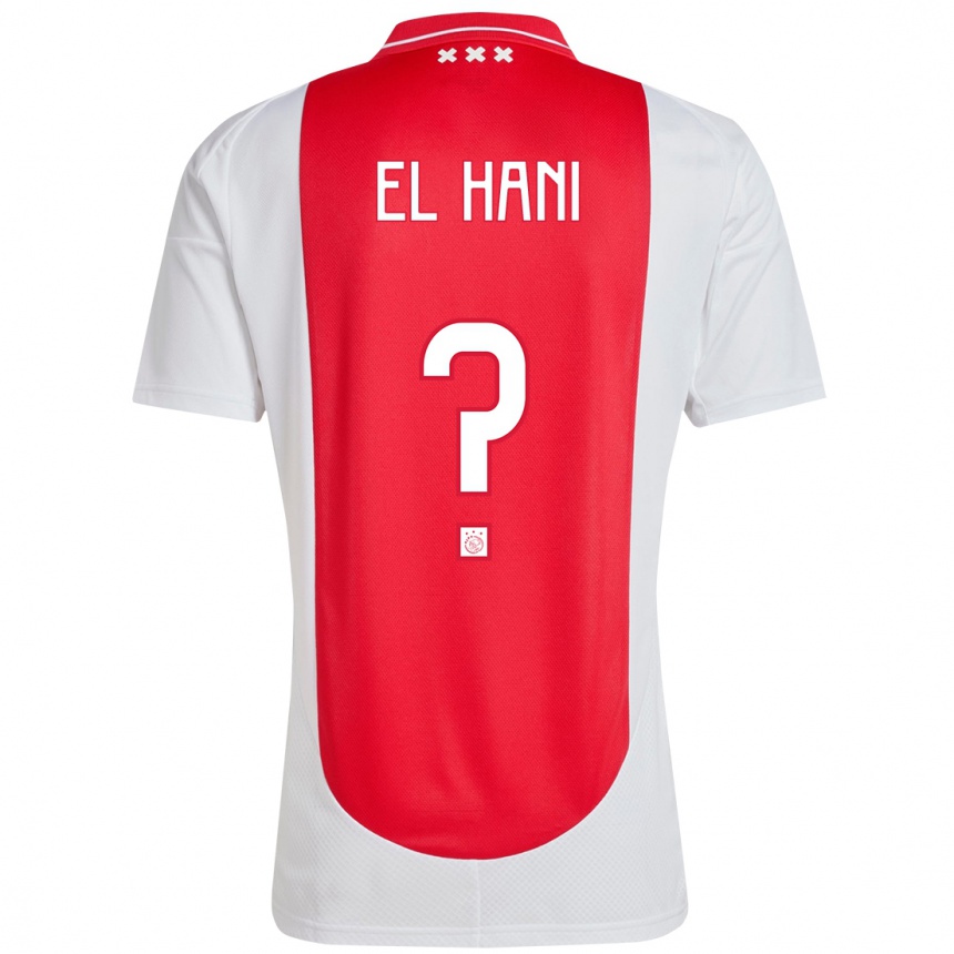 Kids Football Aymean El Hani #0 Red White Home Jersey 2024/25 T-Shirt