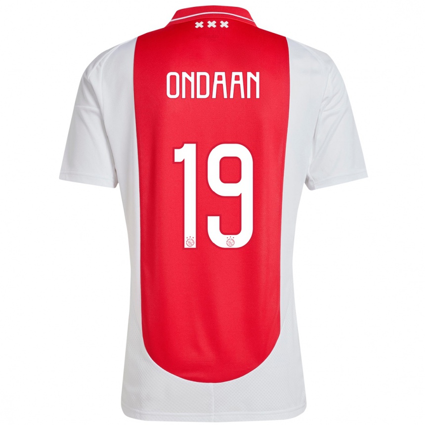 Kids Football Terell Ondaan #19 Red White Home Jersey 2024/25 T-Shirt