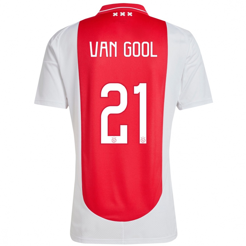 Kids Football Rosa Van Gool #21 Red White Home Jersey 2024/25 T-Shirt