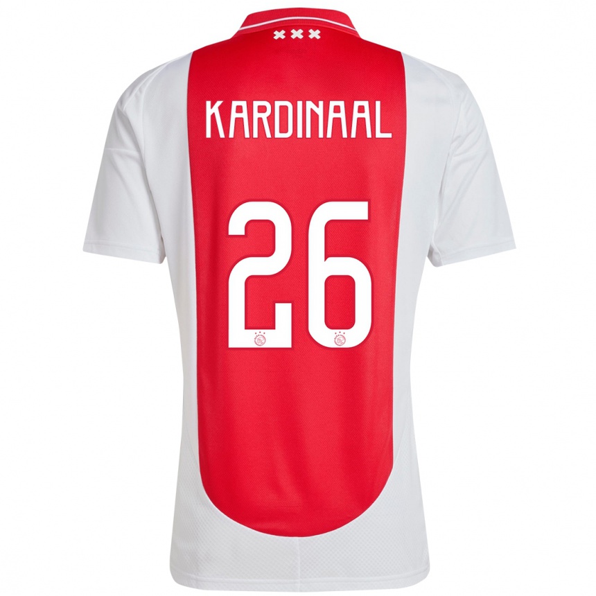 Kids Football Isa Kardinaal #26 Red White Home Jersey 2024/25 T-Shirt