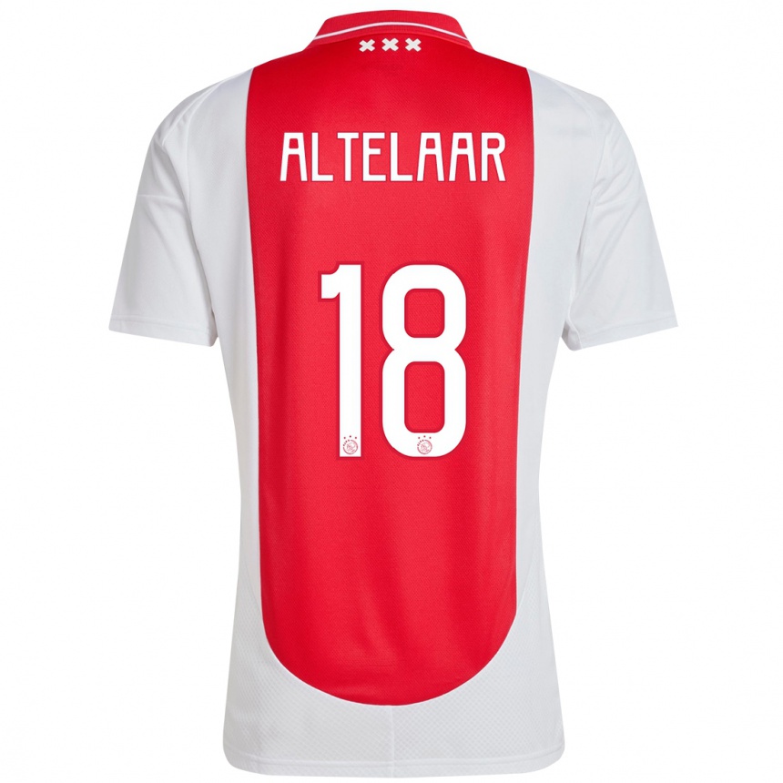 Kids Football Jamie Altelaar #18 Red White Home Jersey 2024/25 T-Shirt