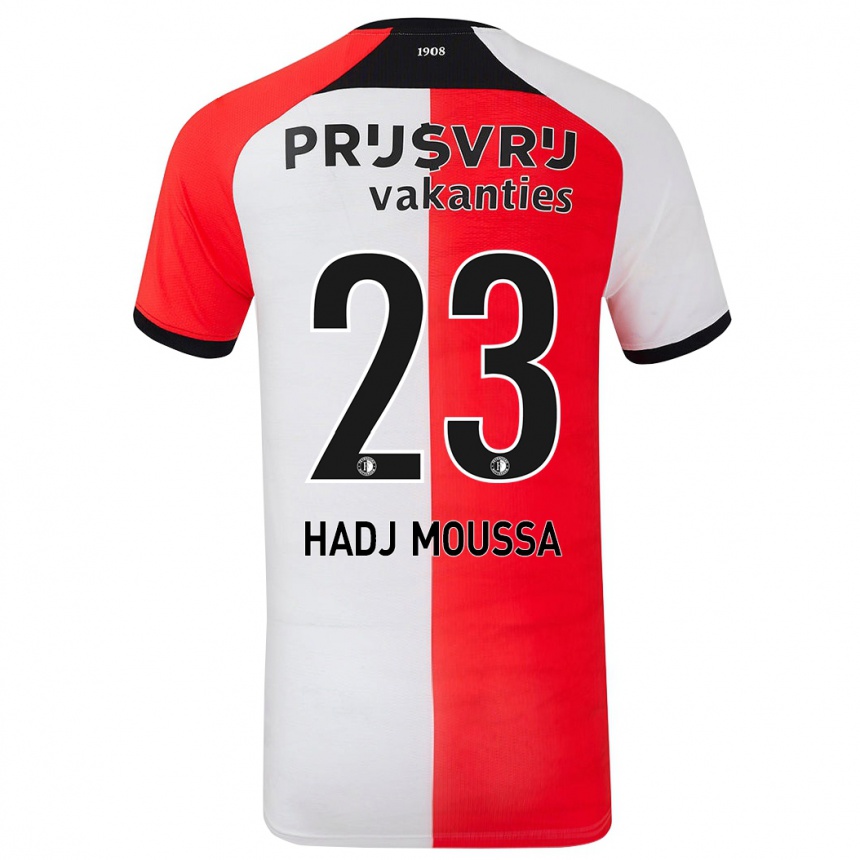 Kids Football Anis Hadj Moussa #23 Red White Home Jersey 2024/25 T-Shirt