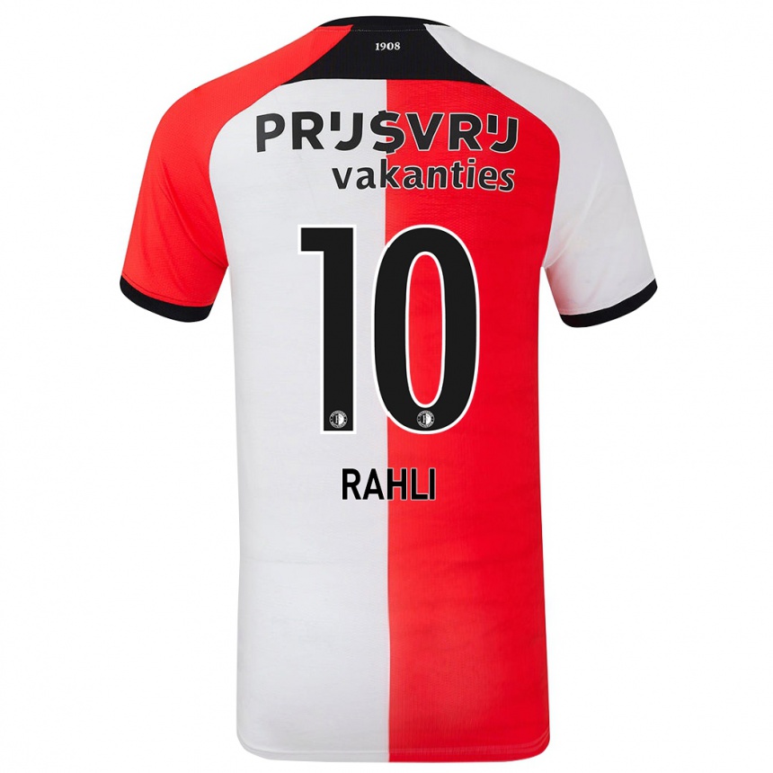 Kids Football Khalid Rahli #10 Red White Home Jersey 2024/25 T-Shirt