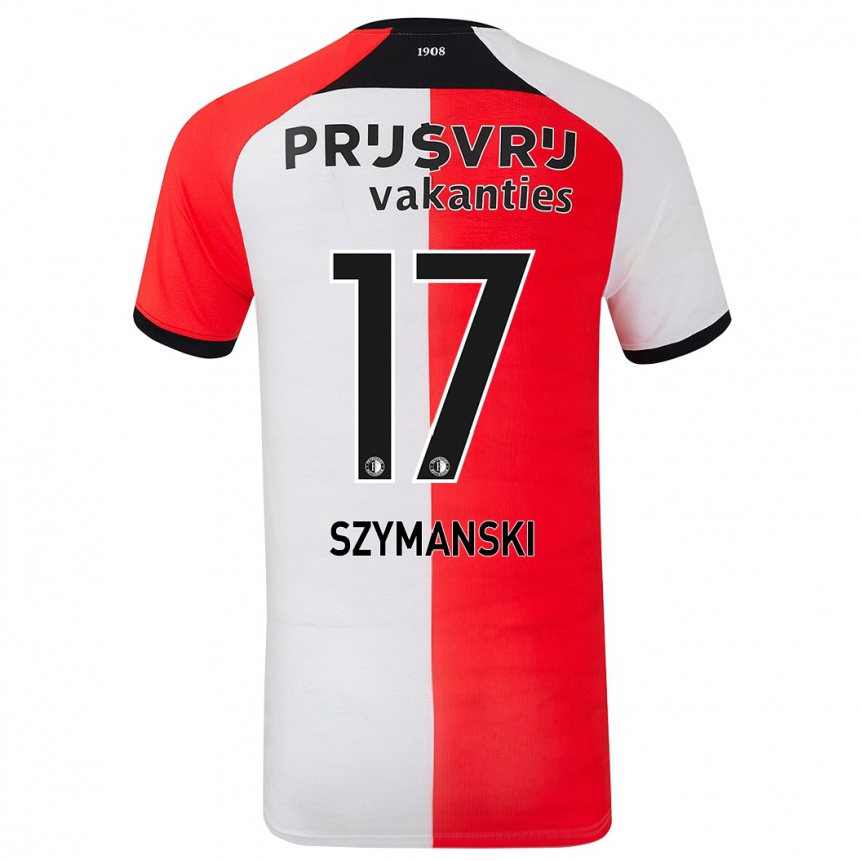 Kids Football Sebastian Szymanski #17 Red White Home Jersey 2024/25 T-Shirt