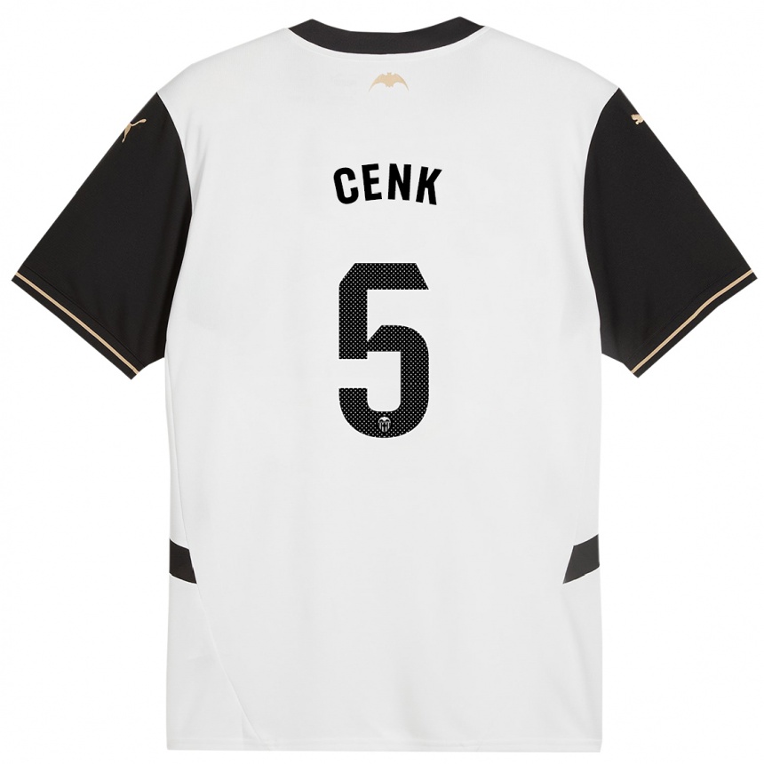 Kids Football Cenk Ozkacar #5 White Black Home Jersey 2024/25 T-Shirt