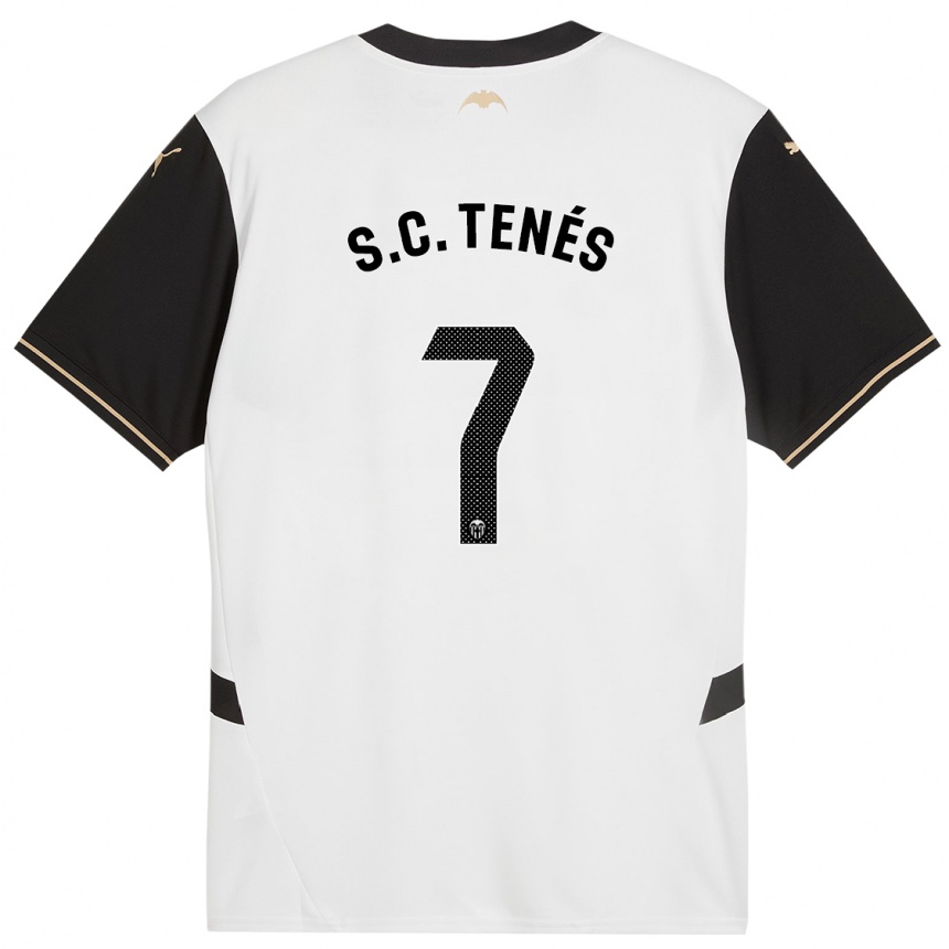 Kids Football Sergi Canós #7 White Black Home Jersey 2024/25 T-Shirt