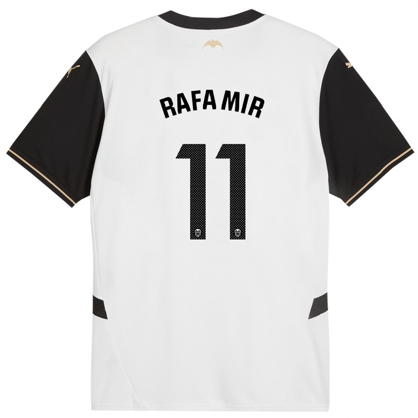 Kids Football Rafa Mir #11 White Black Home Jersey 2024/25 T-Shirt