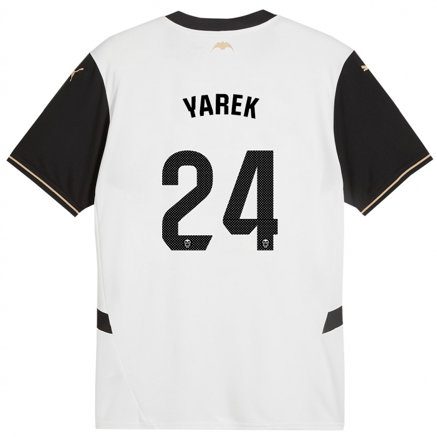 Kids Football Yarek Gasiorowski #24 White Black Home Jersey 2024/25 T-Shirt