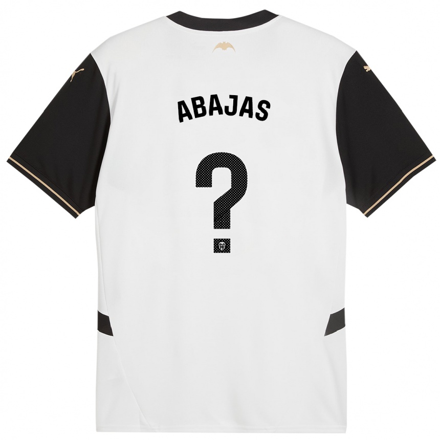 Kids Football Rodrigo Abajas #0 White Black Home Jersey 2024/25 T-Shirt